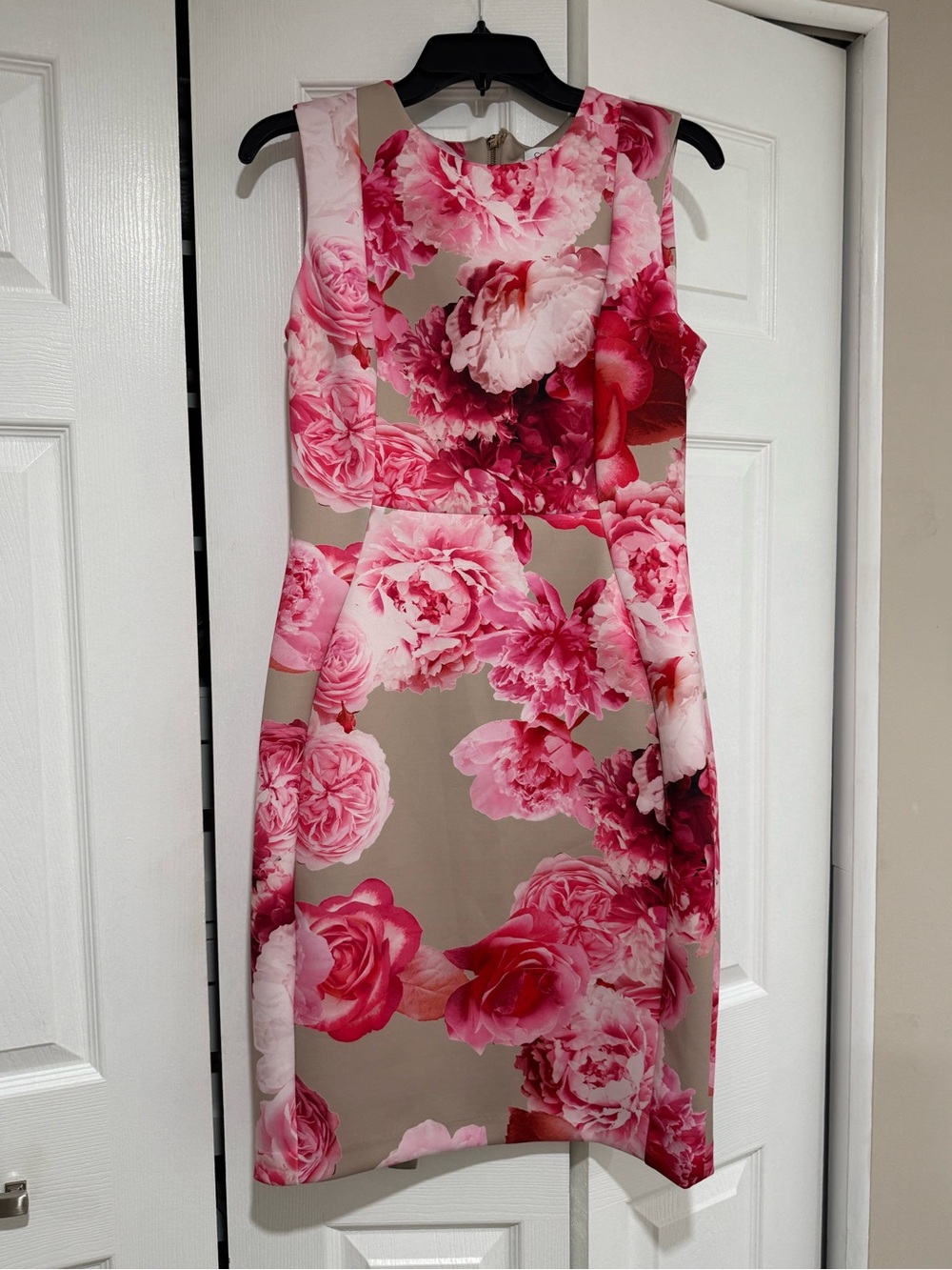 Calvin Klein Pink Floral Sheath Dress